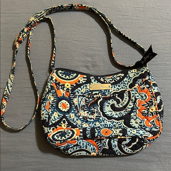 Vera Bradley Handbags - Vera Bradley Blue and Orange Patterned Crossbody Bag